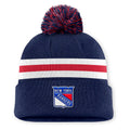 Fanatics Authentic Pro Rink 13 Cuffed Knit Beanie with Pom- New York Rangers