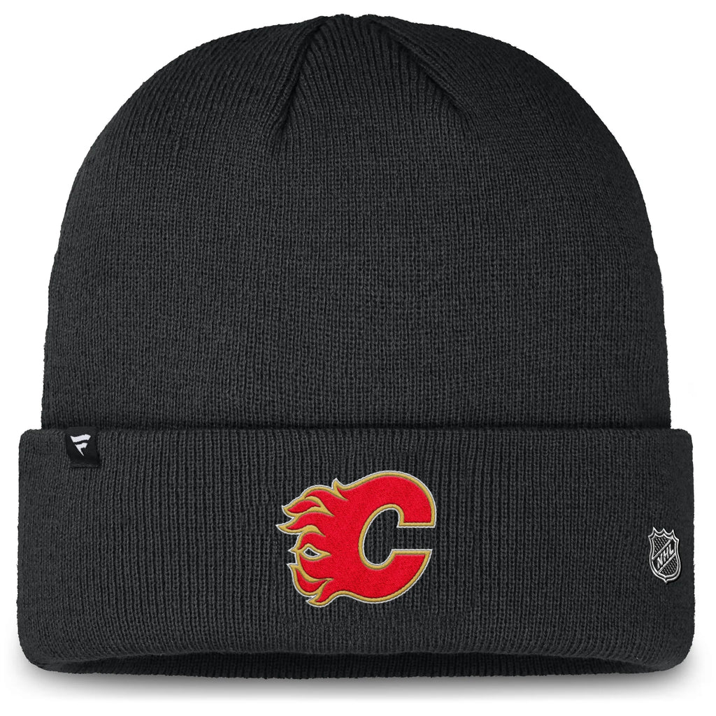 Fanatics Authentic Pro Rink 4 Cuffed Toque- Calgary Flames