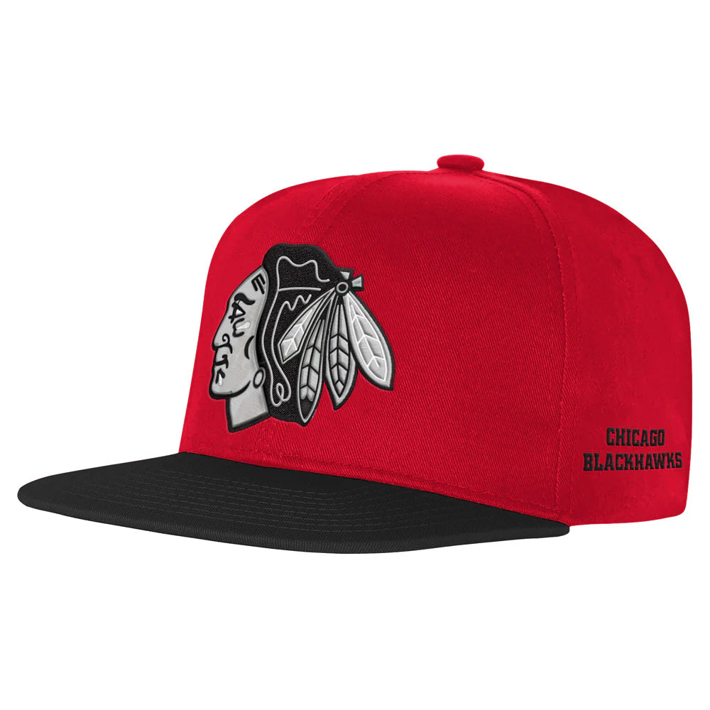 Outerstuff Chicago Blackhawks Essential Flat Brim Hat