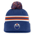 Fanatics Authentic Pro Rink 13 Cuffed Knit Beanie with Pom- Edmonton Oilers