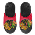 FOCO NHL Big Logo Adult Slippers- Chicago Blackhawks