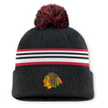 Fanatics Authentic Pro Rink 13 Cuffed Knit Beanie with Pom- Chicago Blackhawks