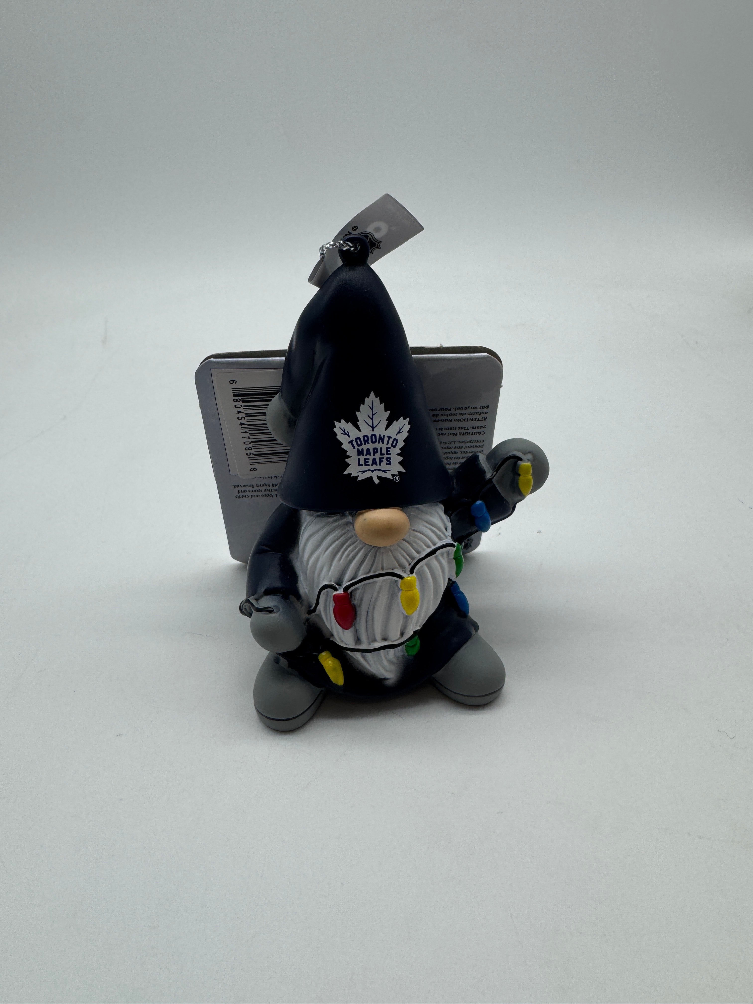 FOCO NHL Gnome with Lights Ornament- Toronto Maple Leafs