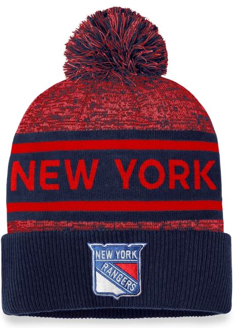 NHL Authentic Pro Heathered Cuffed Pom Toque