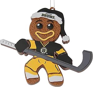 FOCO NHL Gingerbread Man Christmas Ornament- Boston Bruins