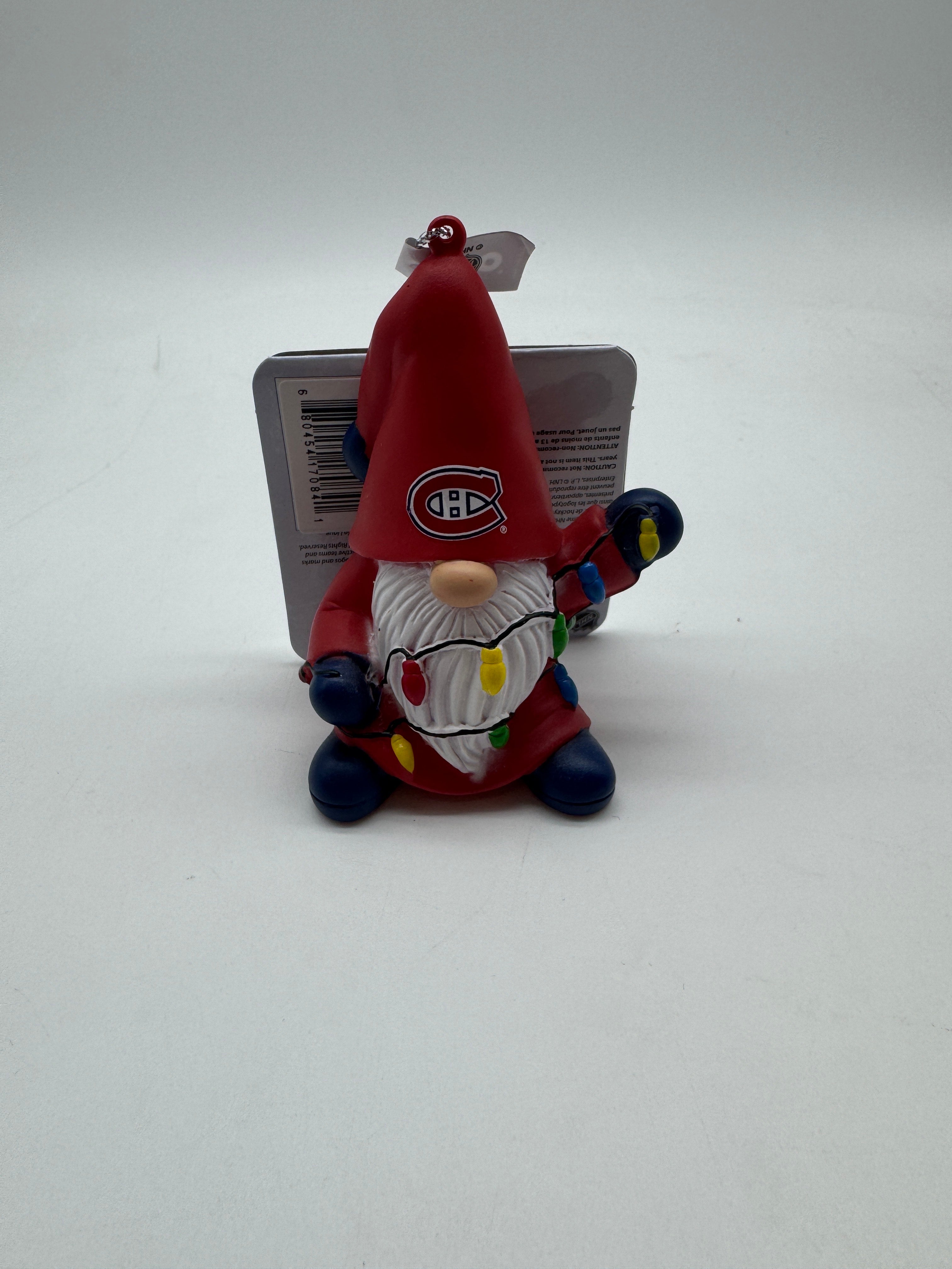 FOCO NHL Gnome with Lights Ornament- Montreal Canadiens