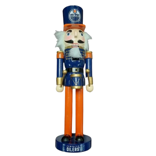 FOCO NHL Team Holiday 14" Nutcracker- Edmonton Oilers