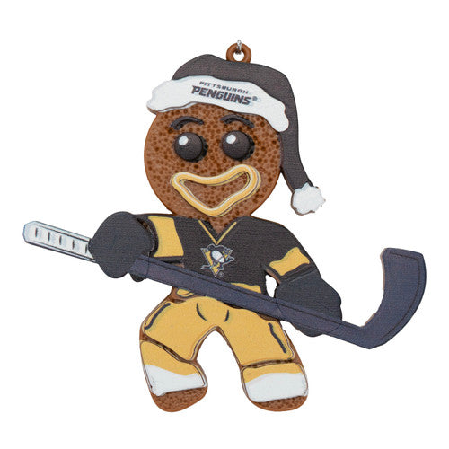 FOCO NHL Gingerbread Man Christmas Ornament- Pittsburgh Penguins