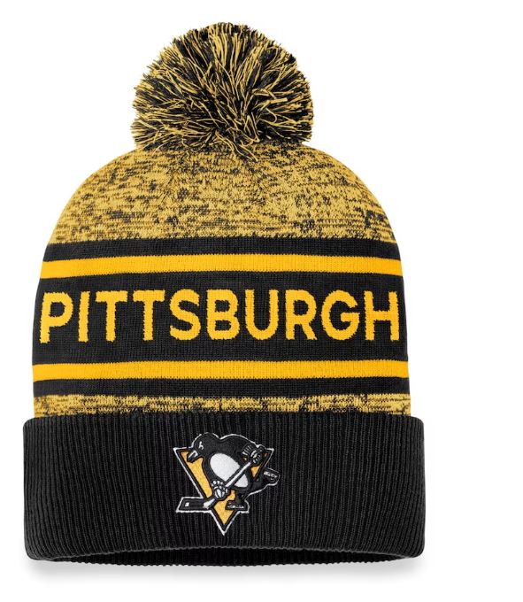 NHL Authentic Pro Heathered Cuffed Pom Toque