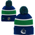 Outerstuff Vancouver Canucks NHL Youth Cuffed Beanie with Pom