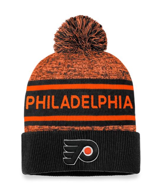 NHL Authentic Pro Heathered Cuffed Pom Toque