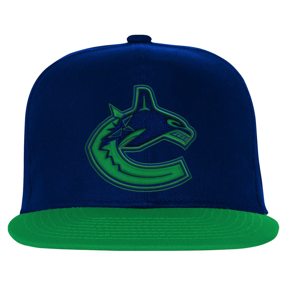 Outerstuff Vancouver Canucks Essential Flat Brim Hat