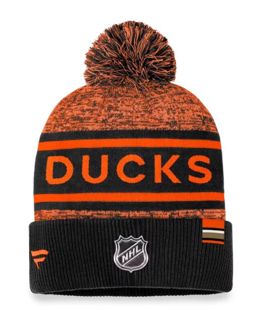 NHL Authentic Pro Heathered Cuffed Pom Toque