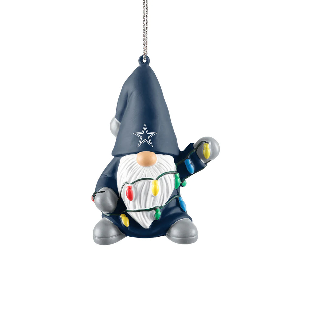 FOCO NFL Dallas Cowboys Gnome with Lights Ornament