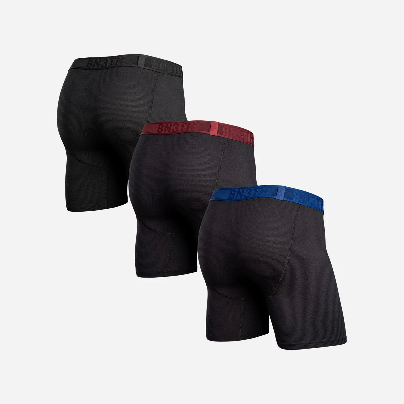 BN3TH Pro Flex Boxer Brief 3 Pack- Black/Recovery/Rhubarb
