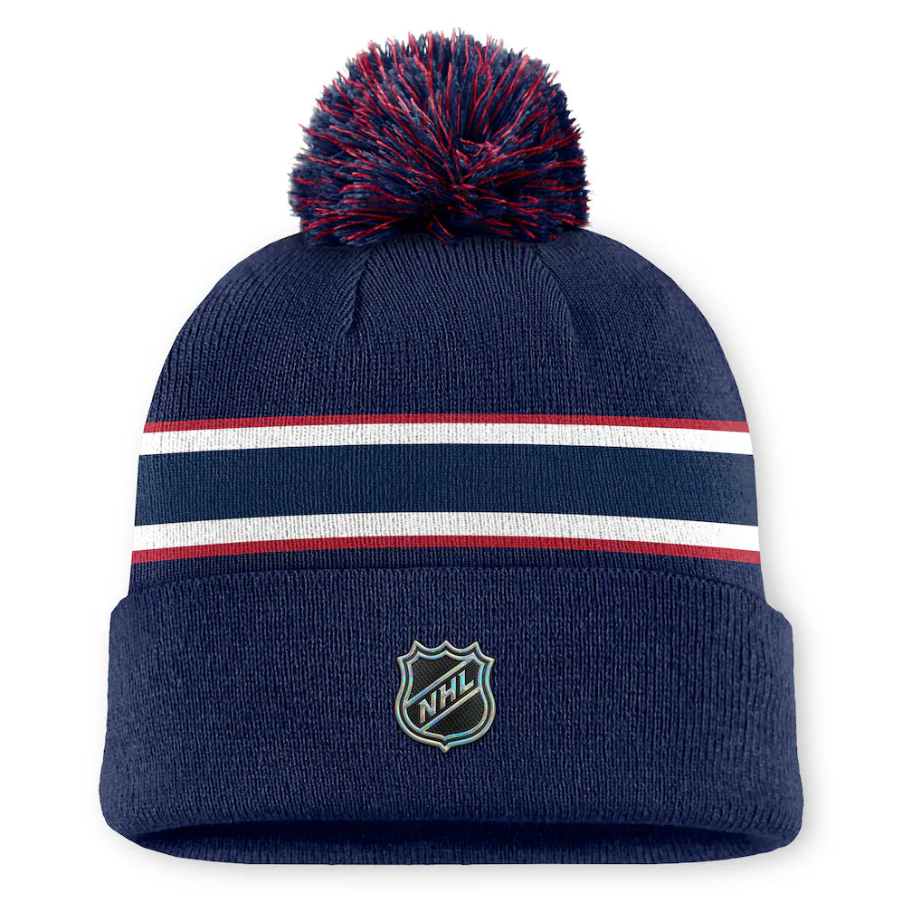 Fanatics Authentic Pro Rink 13 Cuffed Knit Beanie with Pom- Montreal Canadiens