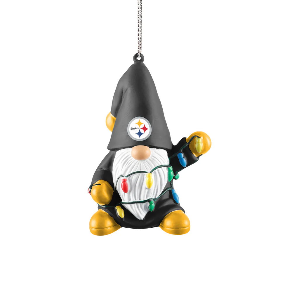 FOCO NFL Pittsburgh Steelers Gnome with Lights Ornament