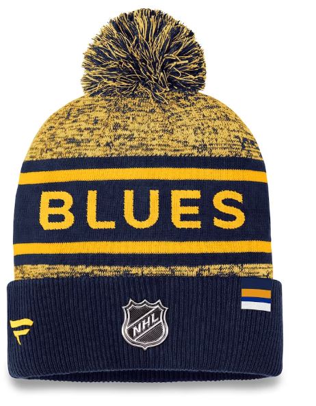 NHL Authentic Pro Heathered Cuffed Pom Toque