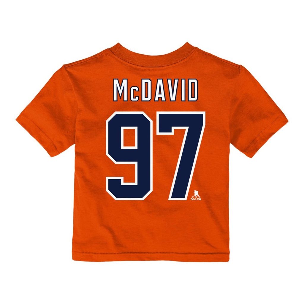 Infant Pro Name & Number Tee- Edmonton Oilers Connor McDavid