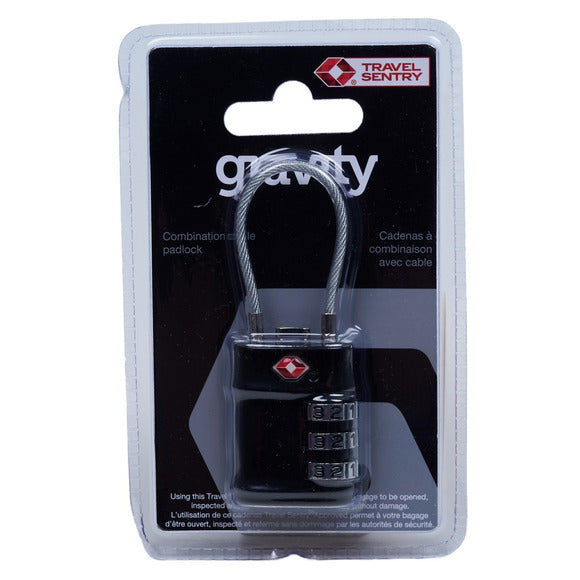 Gravity TSA Combination Cable Padlock