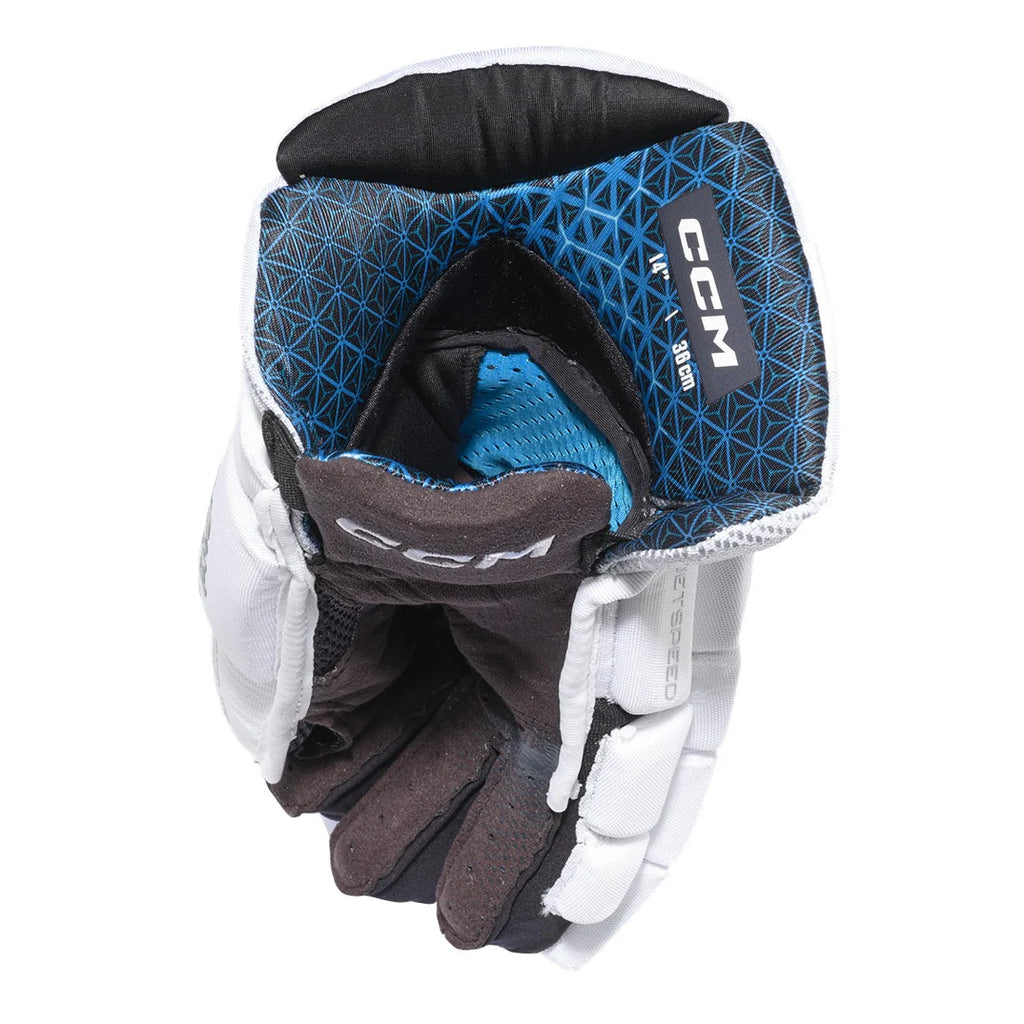 CCM Senior Jetspeed FT8 Pro Gloves- White