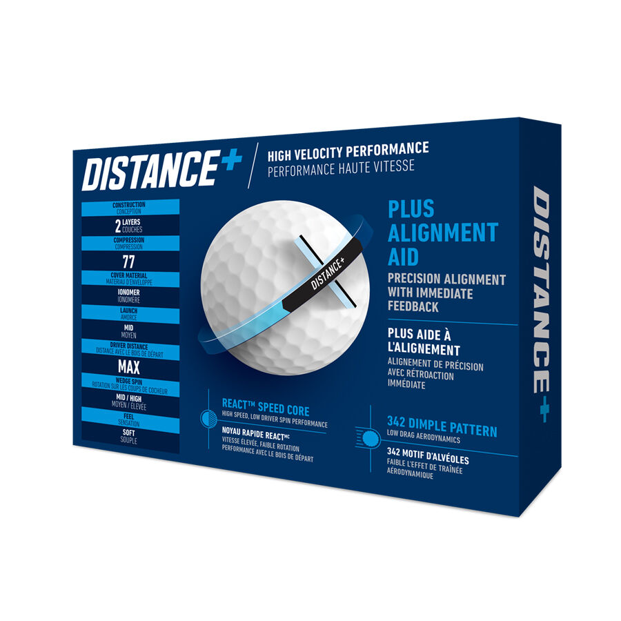 Taylormade Distance+ Golf Balls- One Dozen