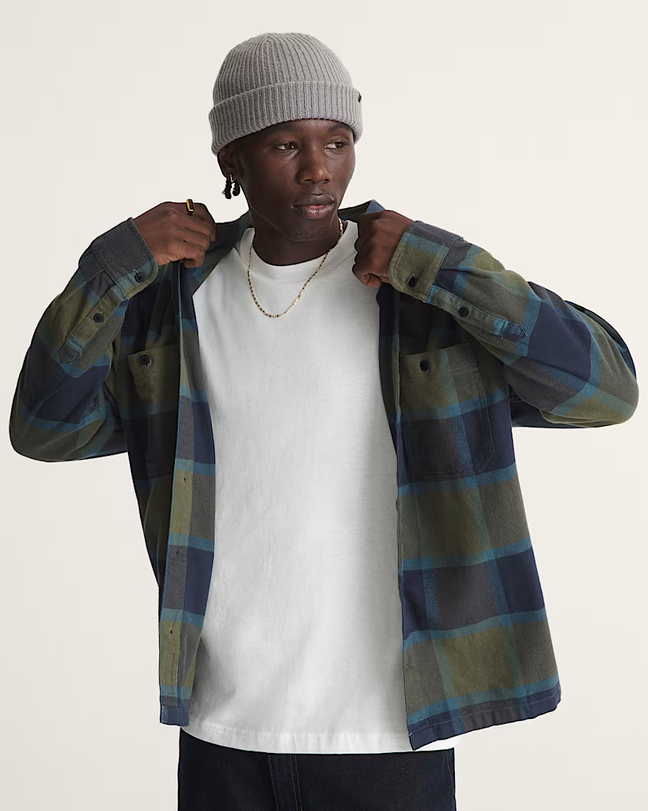 Vans Mens Larkspur Plaid Flannel Shirt