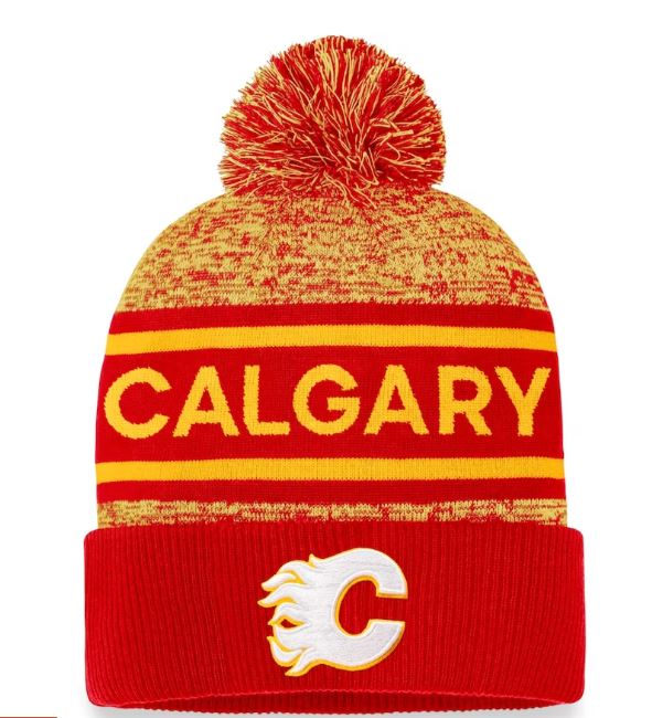 NHL Authentic Pro Heathered Cuffed Pom Toque