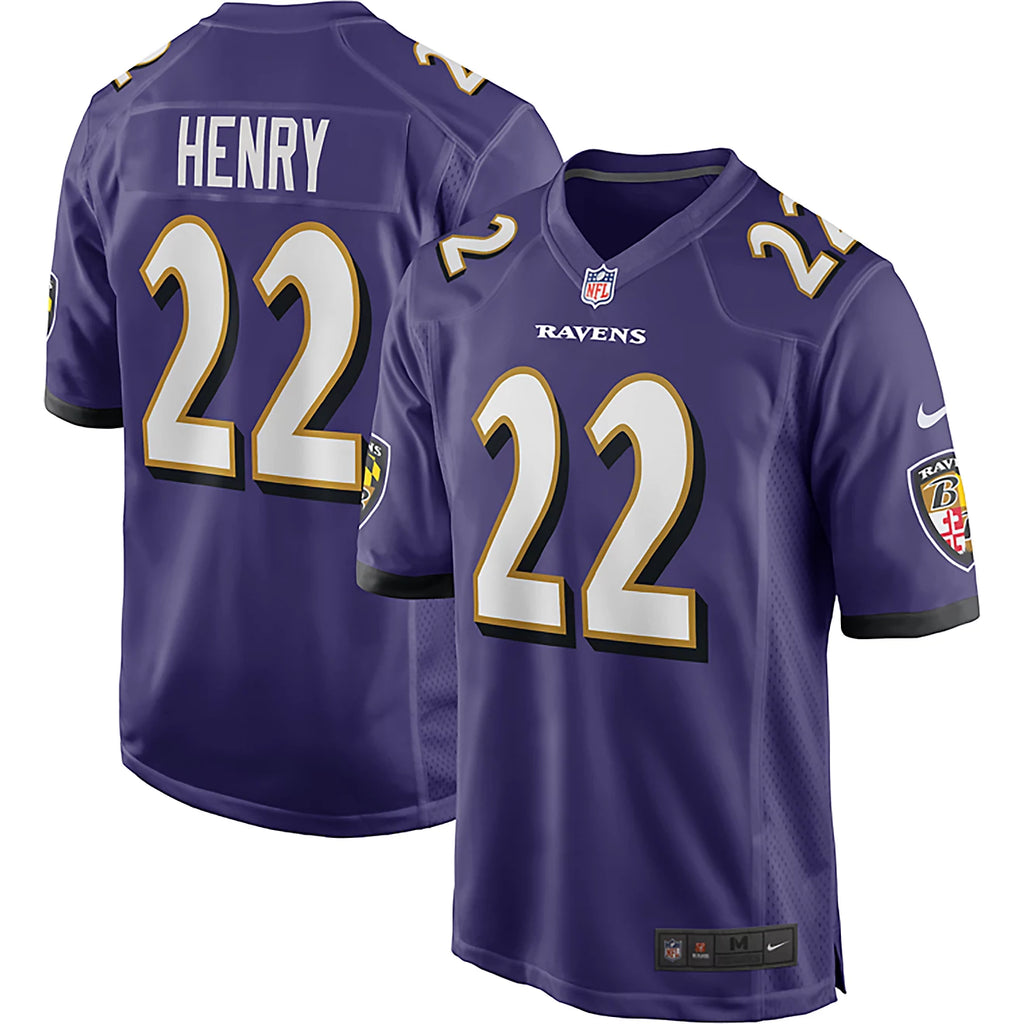 Nike NFL Ravens Derrick Henry #22 Home Game Men's Jersey