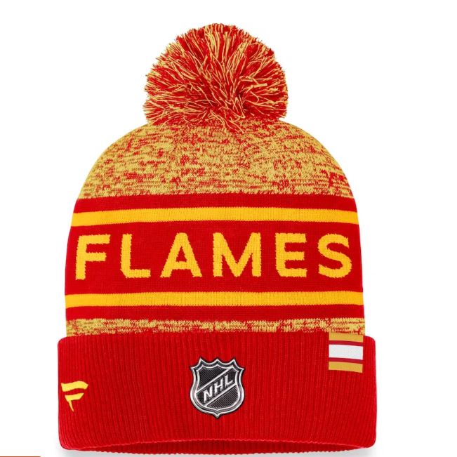 NHL Authentic Pro Heathered Cuffed Pom Toque