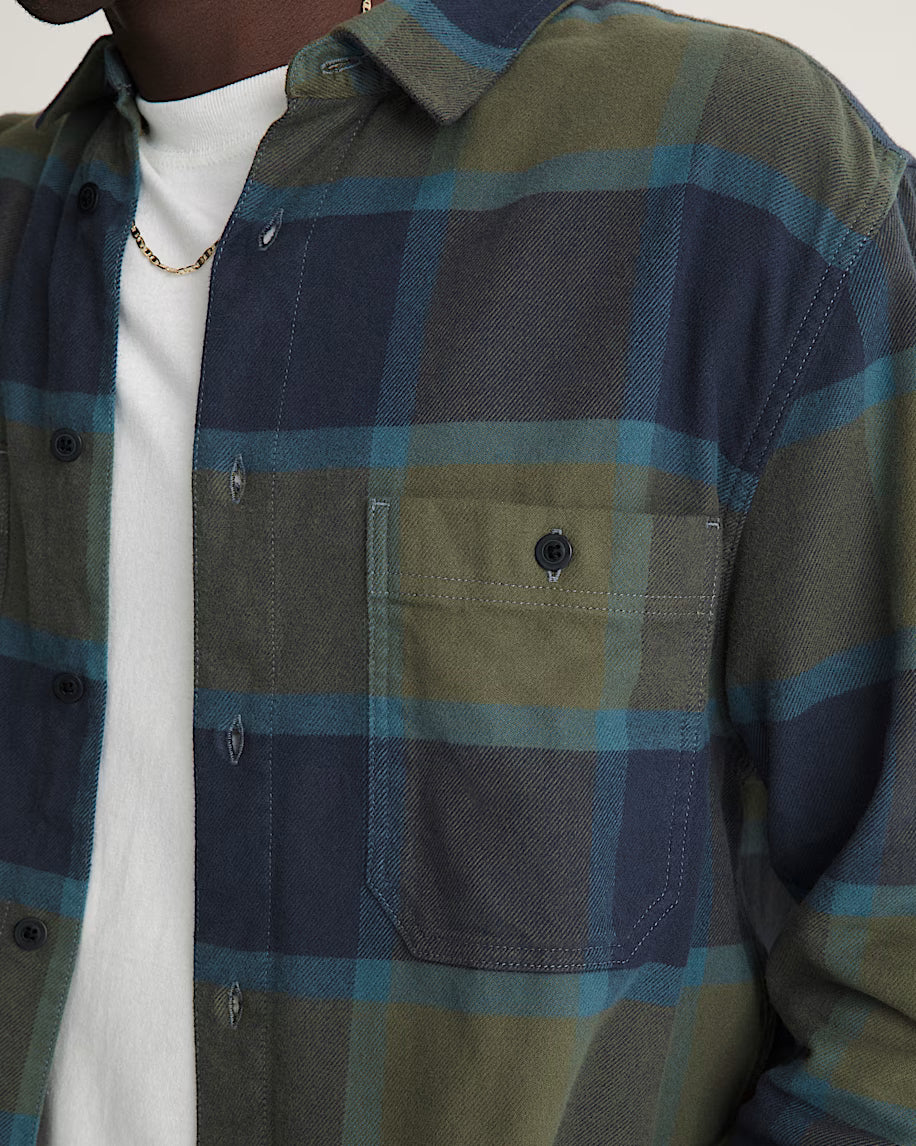 Vans Mens Larkspur Plaid Flannel Shirt