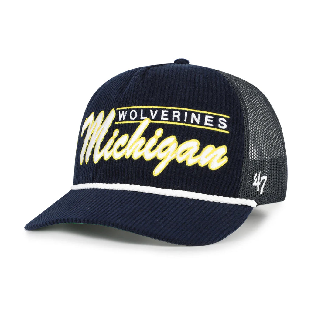 '47 Brand Double Header Mesh Hitch RF Relaxed Fit- Michigan Wolverines