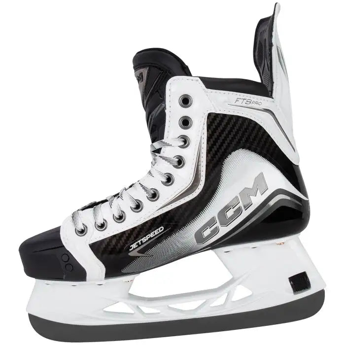 CCM JetSpeed FT8 Pro Senior Hockey Skates- White