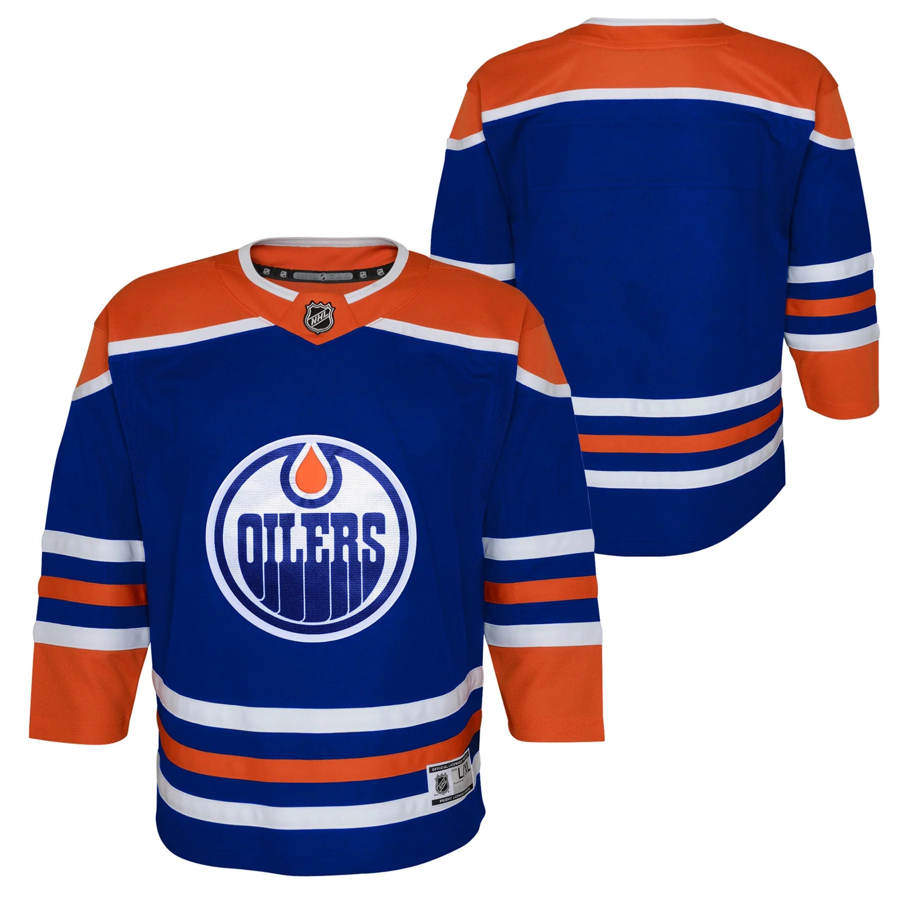 Outersuff Junior Edmonton Oilers Premier Jersey - Blank