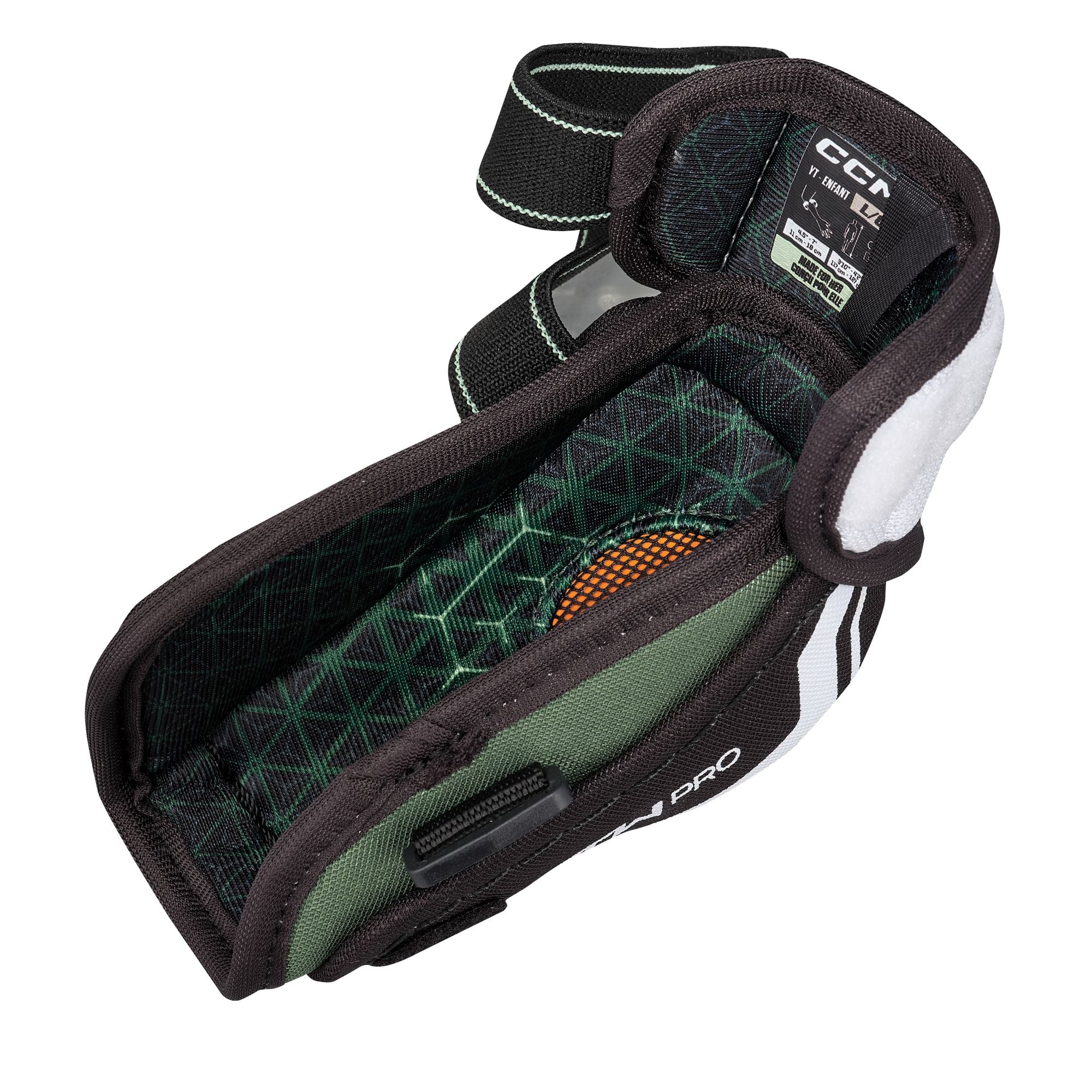 CCM Girls JetSpeed FTW Pro Youth Hockey Elbow Pads - liner detail
