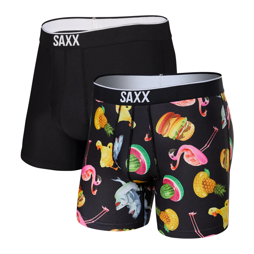 Saxx Volt Breathable Mesh Boxer Brief 2Pk Party At Settlemeirs.Blk