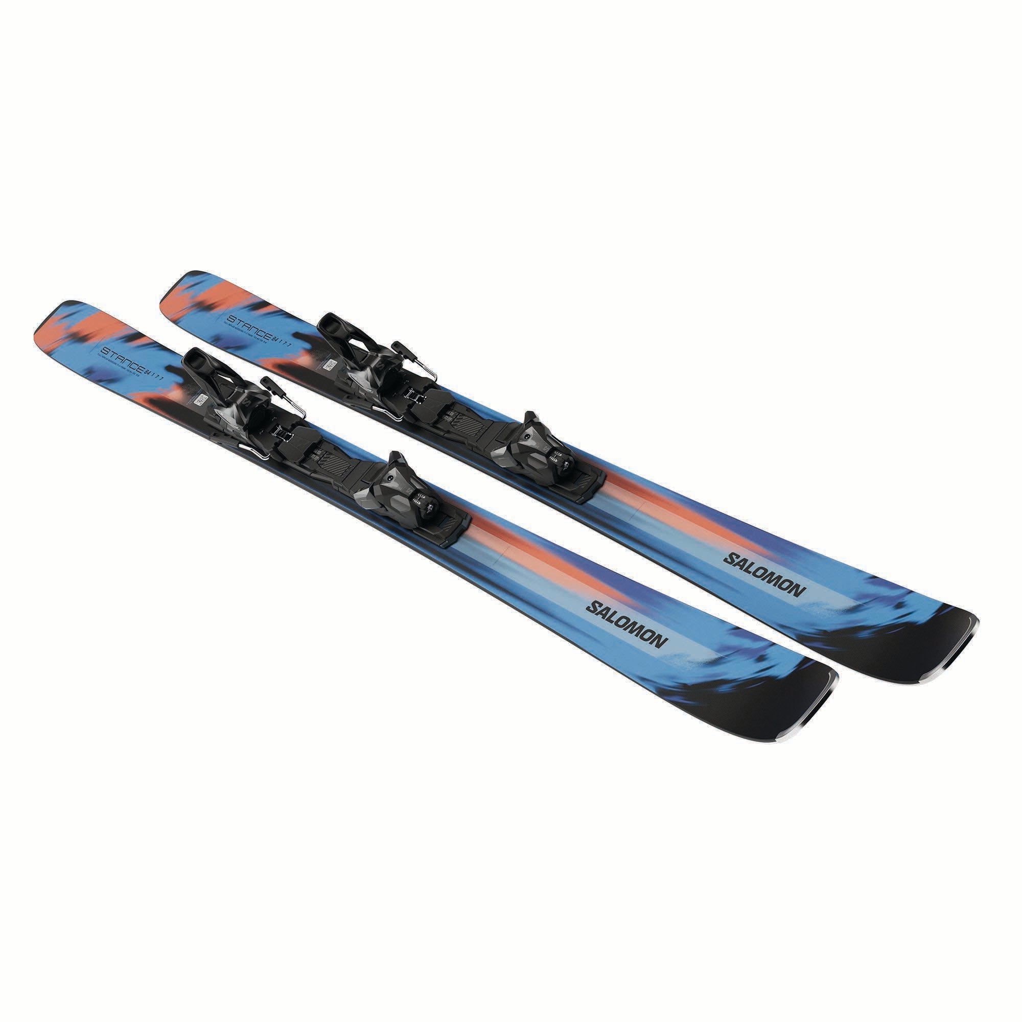 Salomon E Stance 84 R alpine ski with MI12 GW binding in Azure Blue