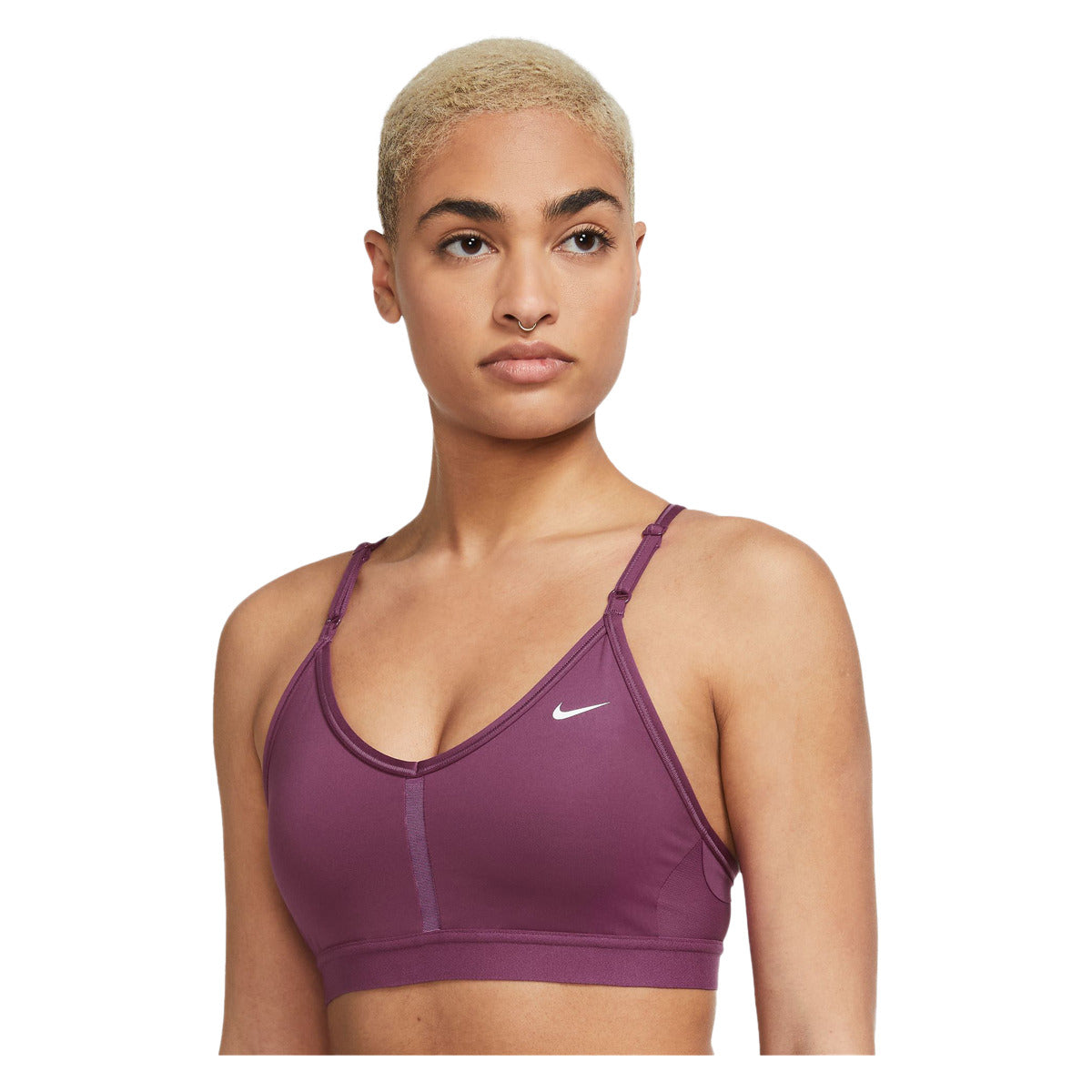 Nike Training Indy Ulterbreathe Dri-FIT ADV light support sports bra in  purple