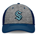 Seattle Kraken Fanatics Fundamental Top Shelf 2-Tone Flex Hat Gray/Navy - front