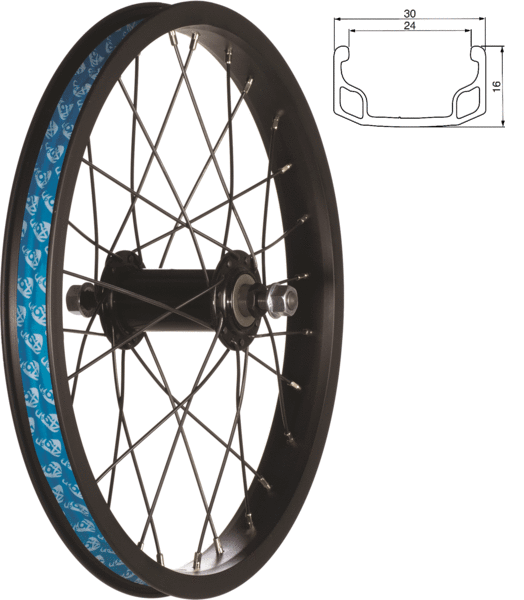 49North 16" Nutted Front Wheel