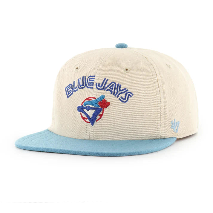 '47 Brand Retro Fieldstone Captain Snapback Hat- Toronto Blue Jays