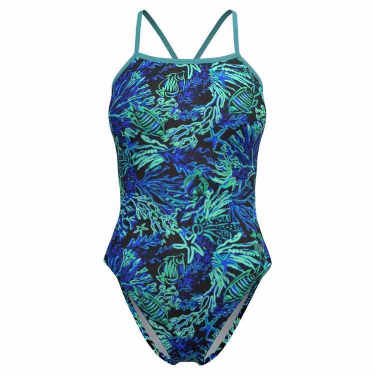 Women's Printed Twist Back One Piece Swimsuit