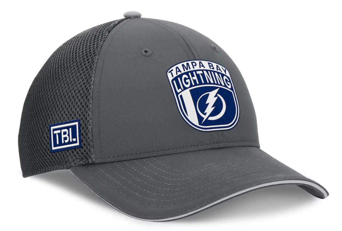NHL Authentic Pro Home Ice Trucker Adjustable Hat- Tampa Bay Lightning