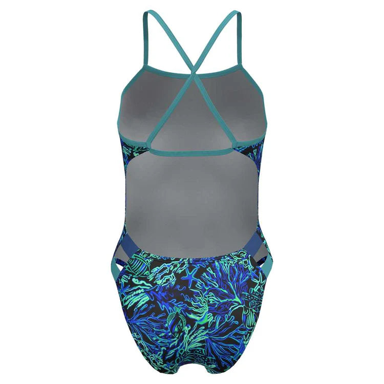 Women's Printed Twist Back One Piece Swimsuit