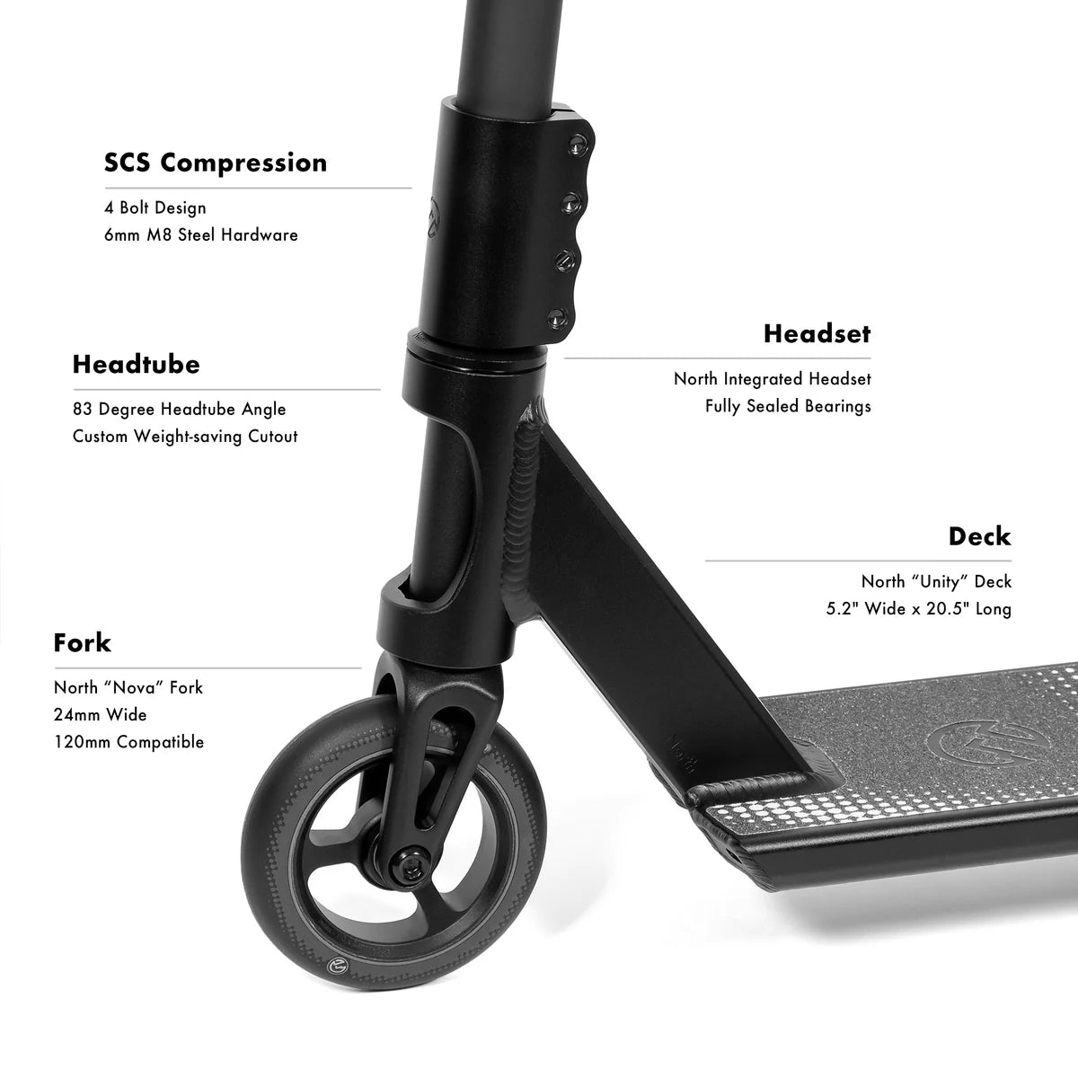 North Scooters Satisfact G5 Complete Scooter- Black