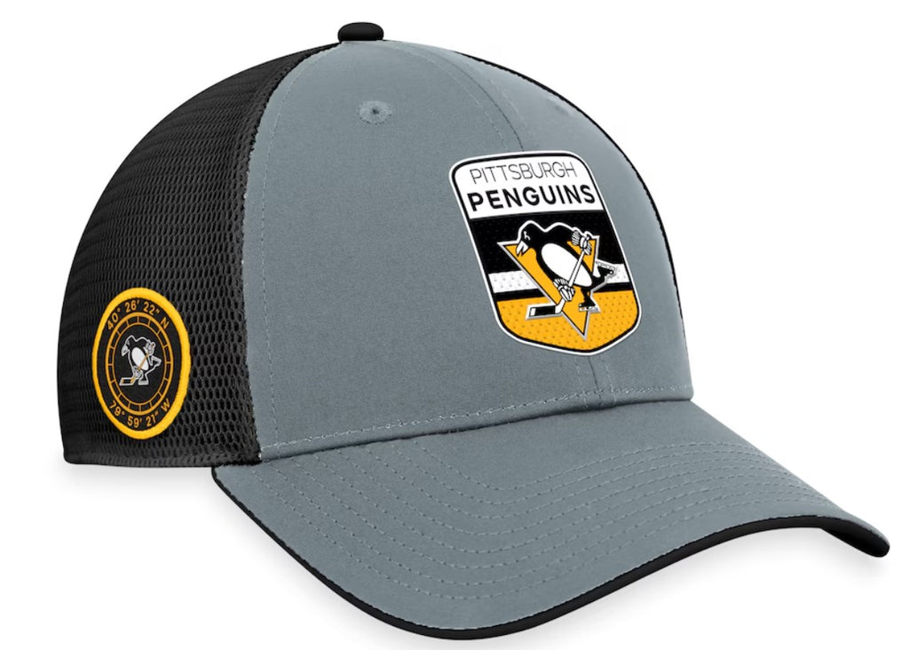 NHL Authentic Pro Home Ice Trucker Adjustable Hat- Pittsburgh Penguins