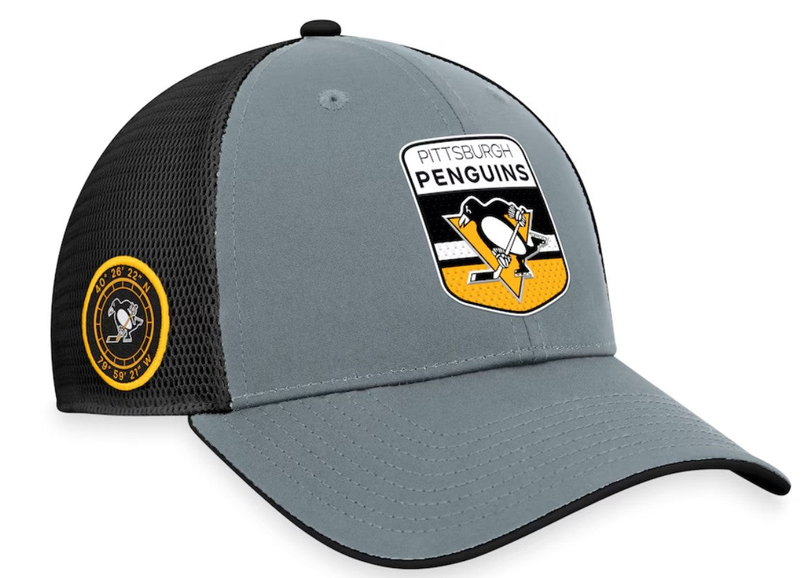 NHL Authentic Pro Home Ice Trucker Adjustable Hat- Pittsburgh Penguins