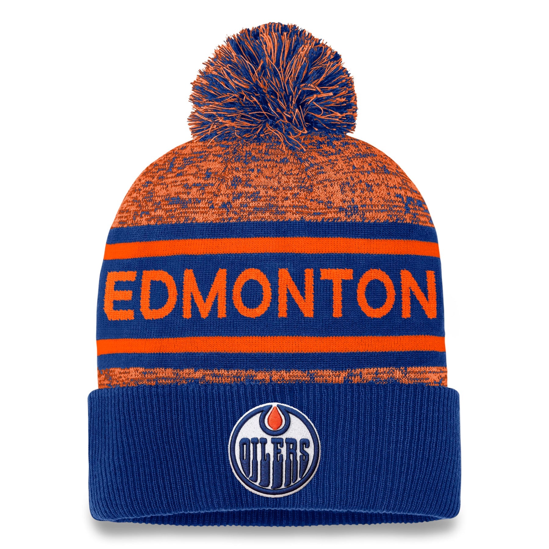 NHL Authentic Pro Heathered Cuffed Pom Toque