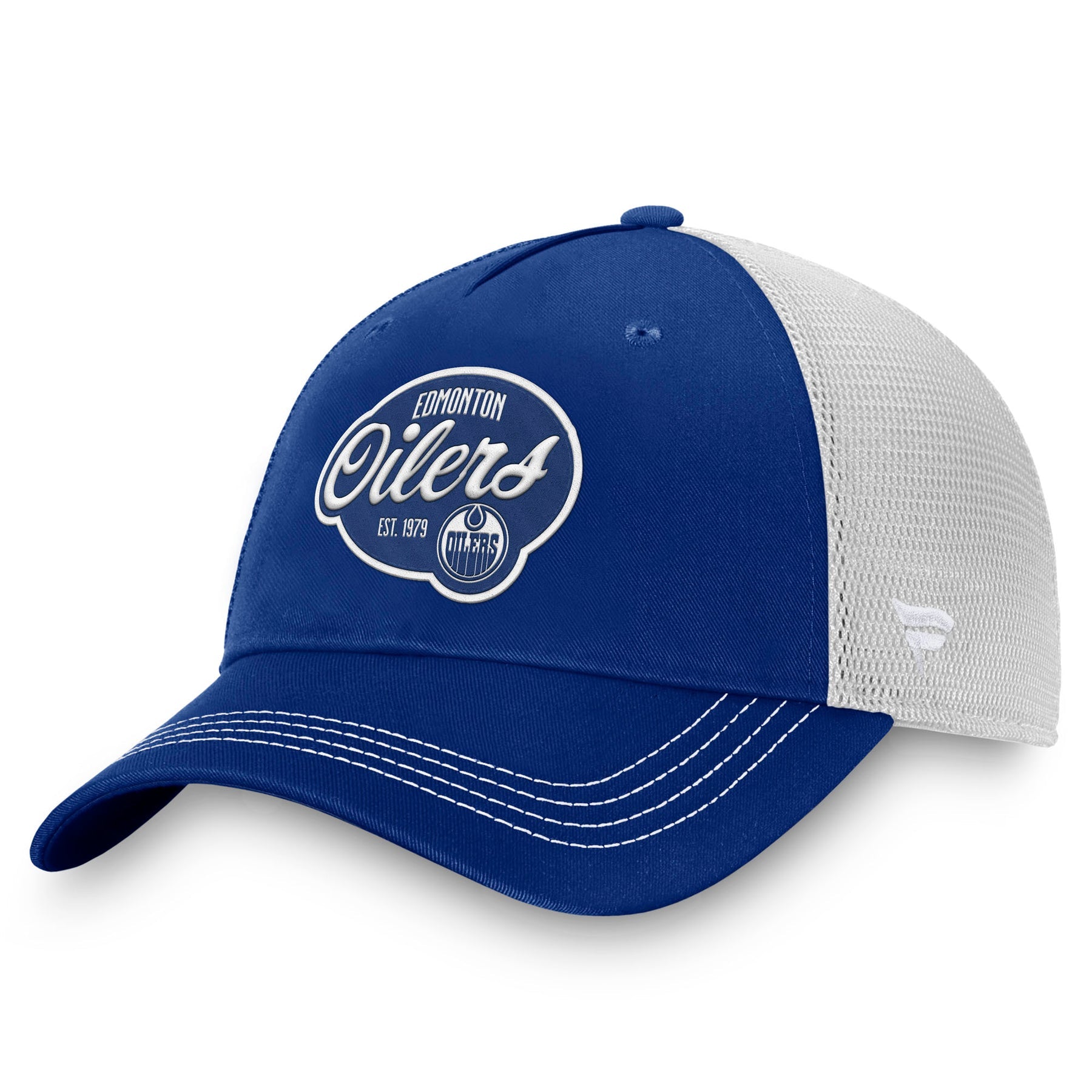 NHL Women's Fundamental 5 Panel Mesh Hat- Edmonton Oilers