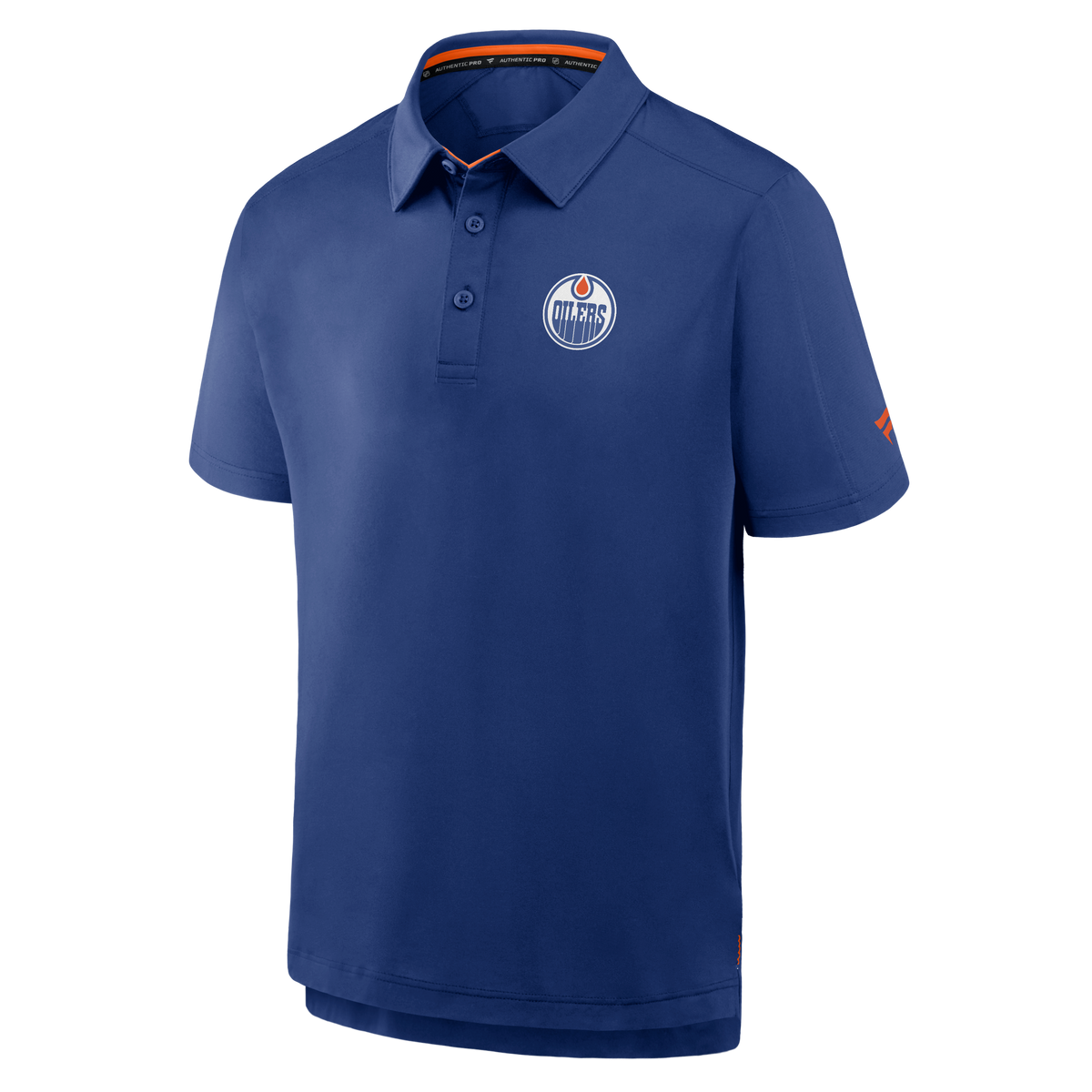Fanatics Edmonton Oilers Authentic Pro Rink polo cobalt front